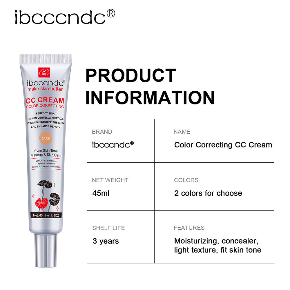 Moisturizing Correcting CC Cream Waterproof Anti-sweat Makeup Before Concealer Lasting Women Makeup Protect Skin Erborian Make My Store