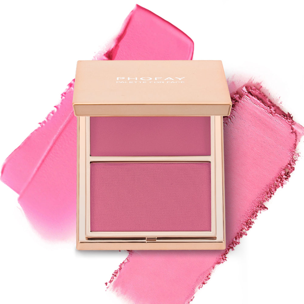 PHOFAY Double-Take Cream & Powder Blush Duo My Store