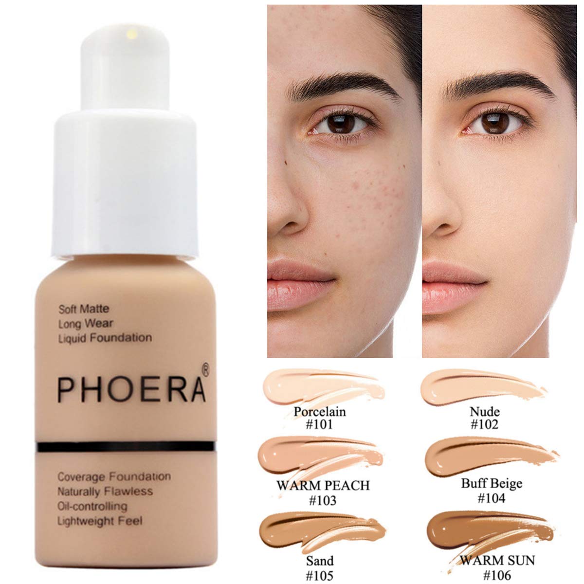 Oil Control Natural Color Matte Concealer Foundation Cream My Store