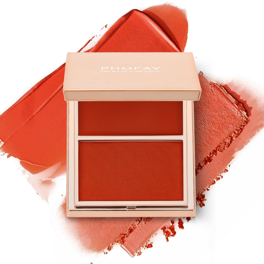 PHOFAY Double-Take Cream & Powder Blush Duo My Store