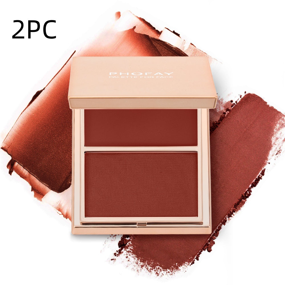 PHOFAY Double-Take Cream & Powder Blush Duo My Store