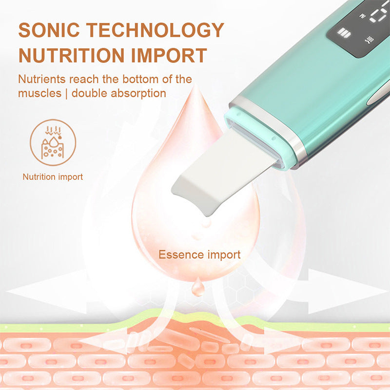 Ultrasonic Vibration Blackhead Remover Deep Cleansing Face Scrubber Pore Cleaner Lifting Machine Facial Led Peeling Shovel My Store