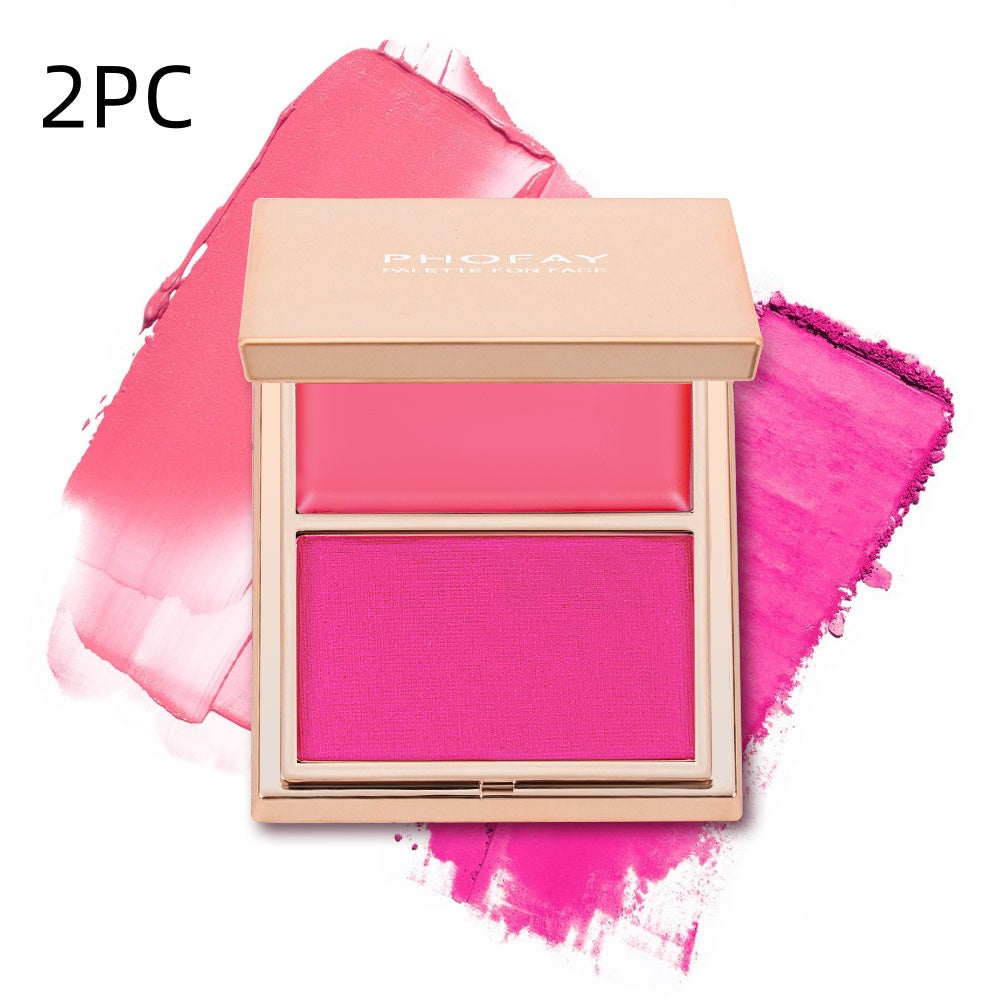 PHOFAY Double-Take Cream & Powder Blush Duo My Store