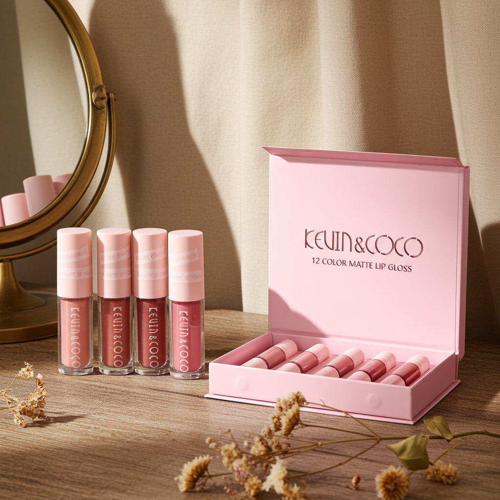 12 Colors Non Stick Cup Lip Gloss Set Waterproof Long Lasting My Store