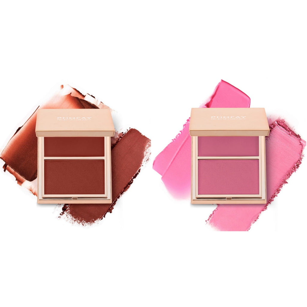 PHOFAY Double-Take Cream & Powder Blush Duo My Store