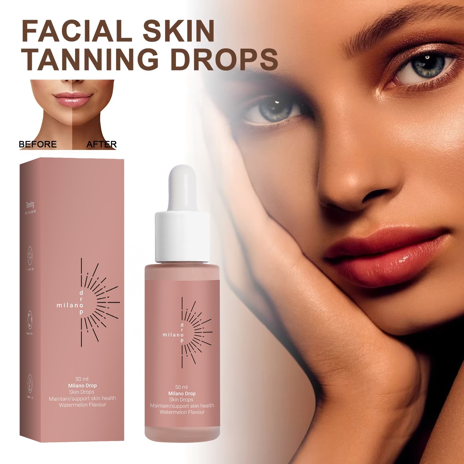 Tanning Face Serum Face Body Tanning Bed Outdoor Fine Line Repair Skin Serum Dark Bronzer Self Tanning Serum Drops My Store