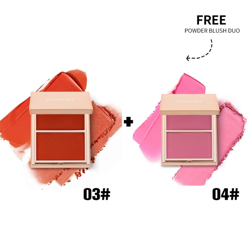PHOFAY Double-Take Cream & Powder Blush Duo My Store